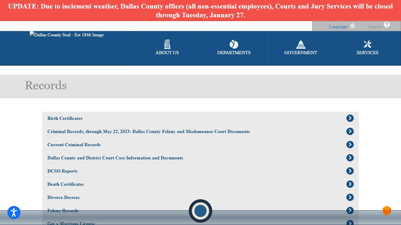 Dallas County Records